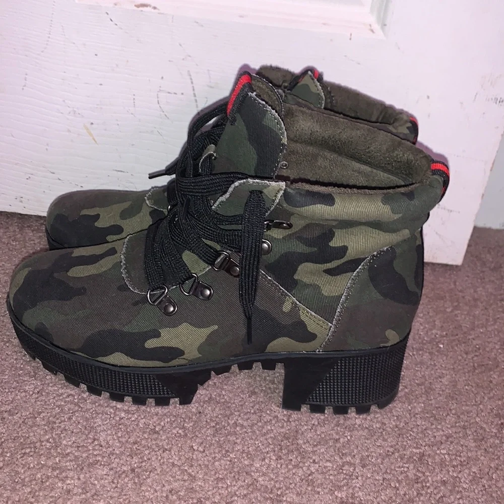 Pazzle Commander Combat Camouflage Rubber Lug Sole Boots - Picture 4 of 12